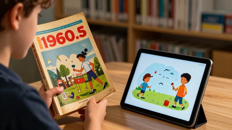 Descarga gratis los libros de texto primaria 1960 en PDF: Una valiosa herramienta educativa 3 Estudiante con libro antiguo y tableta digital