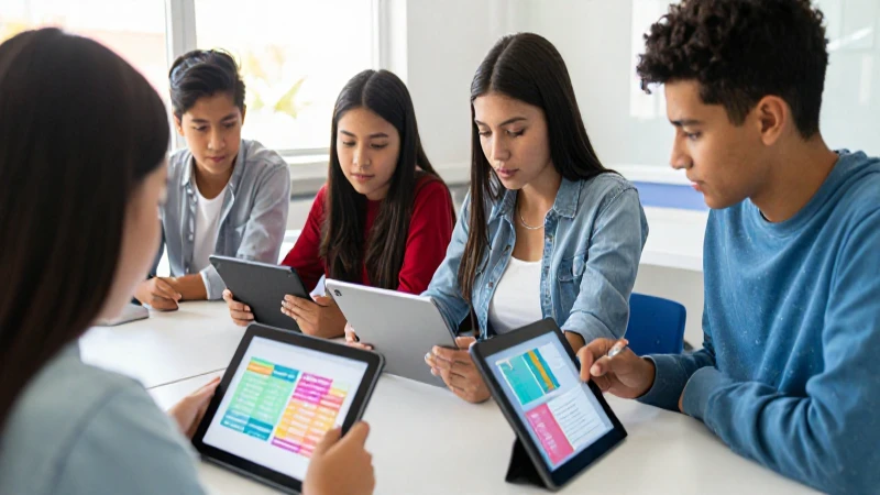Estudiantes mexicanos colaboran en aula moderna y digital