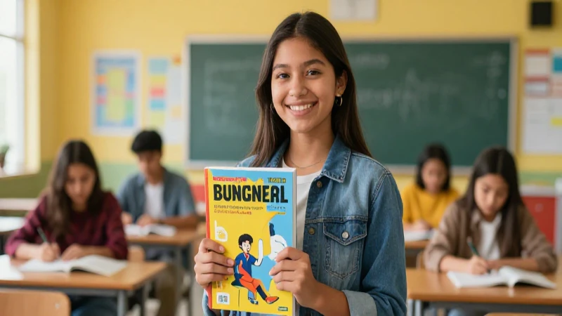 Libros de texto gratuitos: Lectura accesible para aprender fácilmente 7 Joven mexicano sonriente en aula moderna