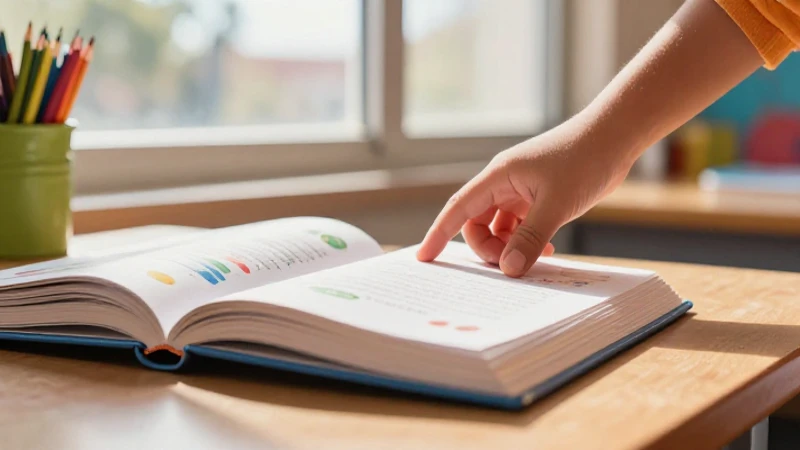 Estudiante interactúa con libros en aula moderna