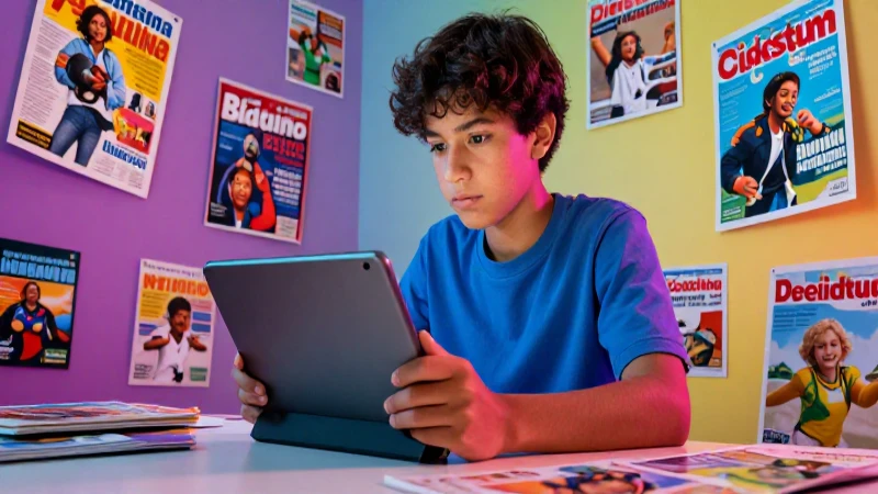 Libros de texto SEP primaria en línea: educación de calidad gratis 3 Estudiante mexicano usa tablet con recursos educativos vibrantes