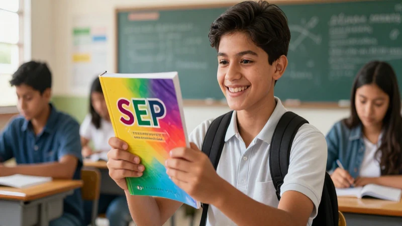 Estudiante mexicano alegre con libro