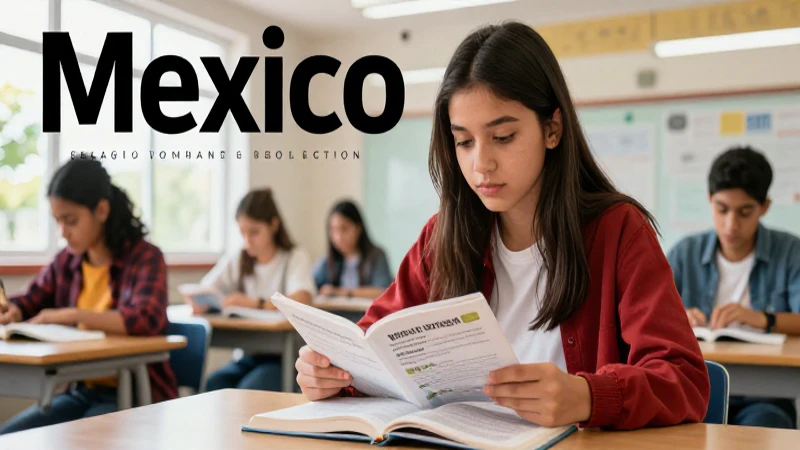 Estudiante mexicano moderno estudiando inglés vibrante