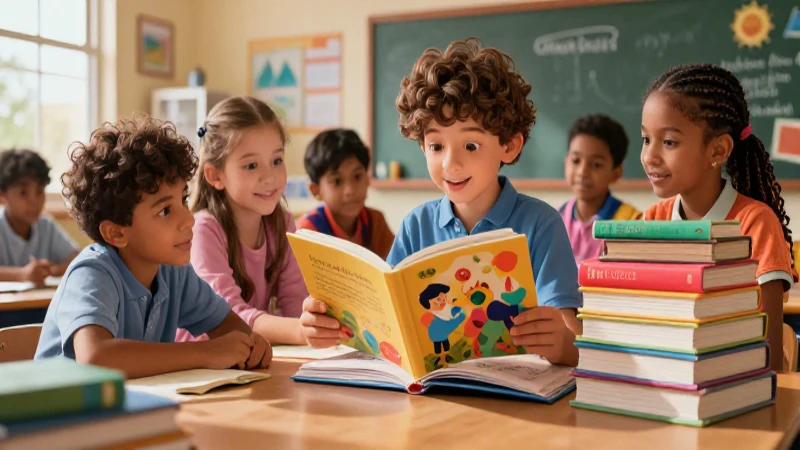 Libros gratuitos de ciencias para niños en tercer grado: descubre los mejores 4 Niño explorando libros en aula moderna