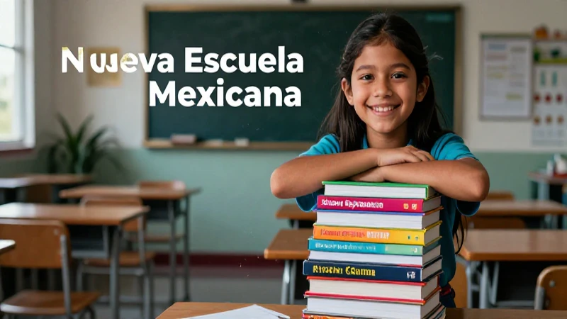 Estudiante mexicano sonriente, ilustración educativa moderna