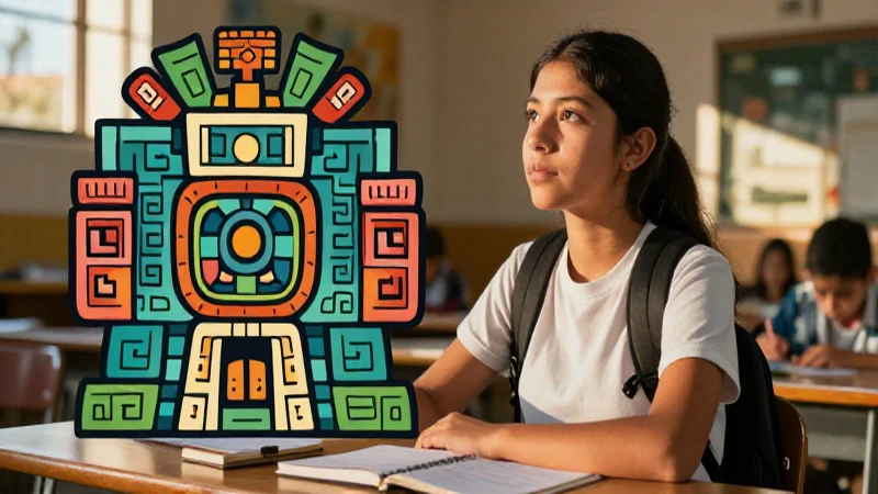 Potencia tu aprendizaje con los mejores libros de historia de México 4 Estudiante mexicano moderno y azteca en luz dorada