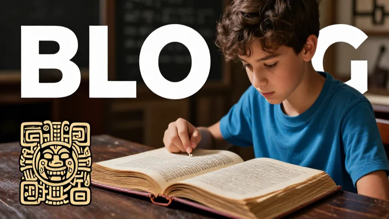 Estudiante aprende historia en un libro antiguo vibrante