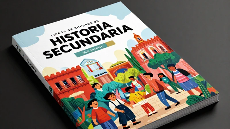 Libro de historia de secundaria con estética mexicana y realista