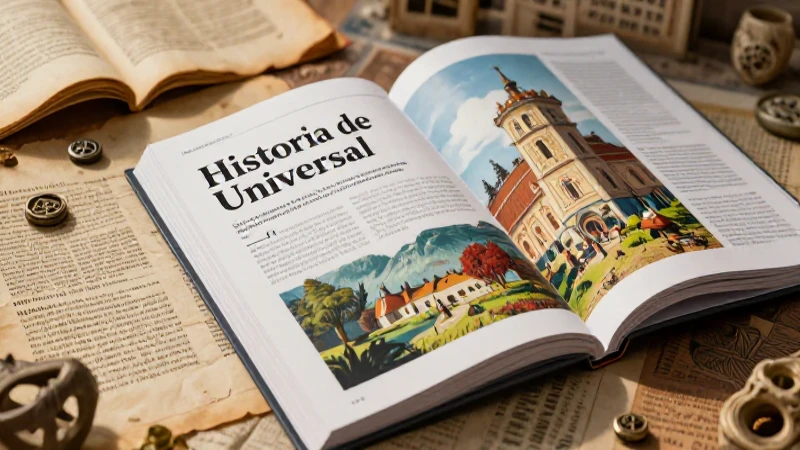 Libro de historia universal, diseño profesional y detallado