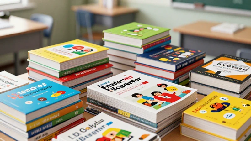 Textos modernos y coloridos en un entorno escolar vibrante