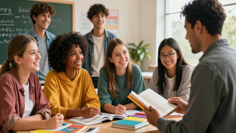 Educación vibrante: colaboración estudiantil moderna
