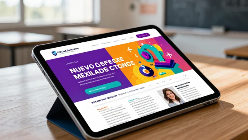 Diseño educativo profesional y vibrante