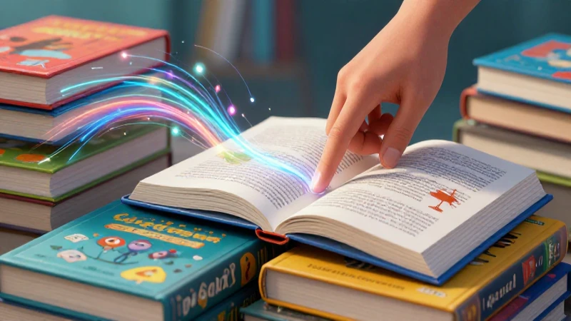 Guía y precios competitivos de los libros de texto LOMLOE en Andalucía 3 Ilustración vibrante de libros y datos digitales