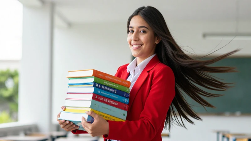 Ahorra en libros de texto: opciones low cost para compras escolares 4 Estudiante mexicano alegre sostiene libros