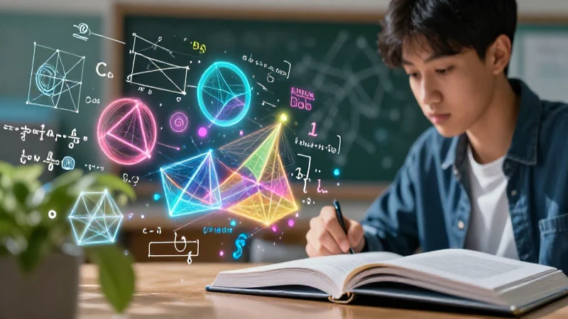 Estudiante de matemáticas con estética escolar profesional