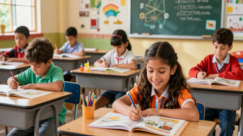 los mejores libros de texto mexicanos: educación de calidad 5 Fotografía vibrante de un aula mexicana educativa