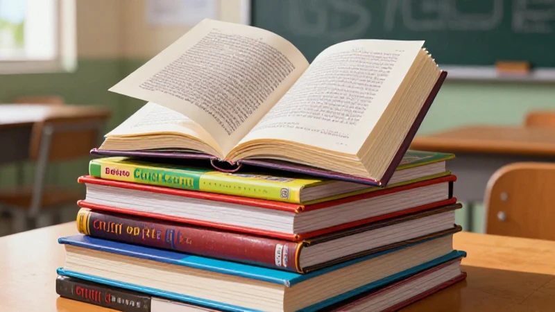 Foto dramática de libros mexicanos en aula