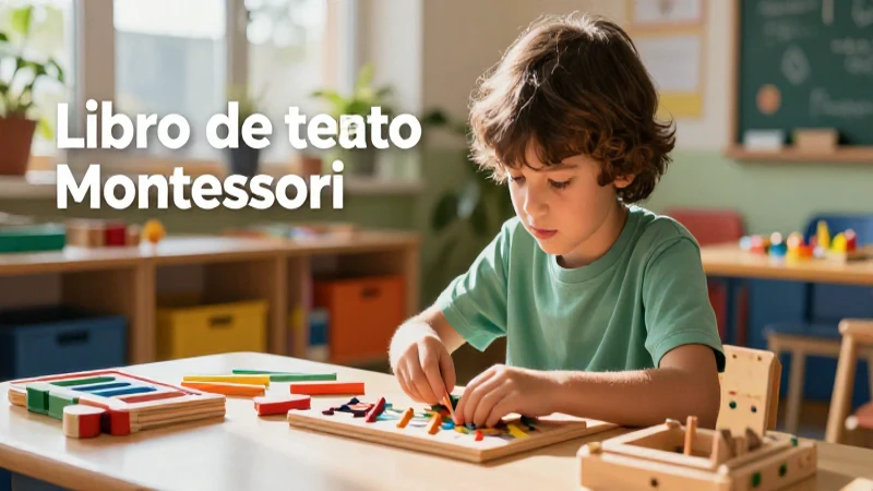 Estudiante usa materiales Montessori en clase