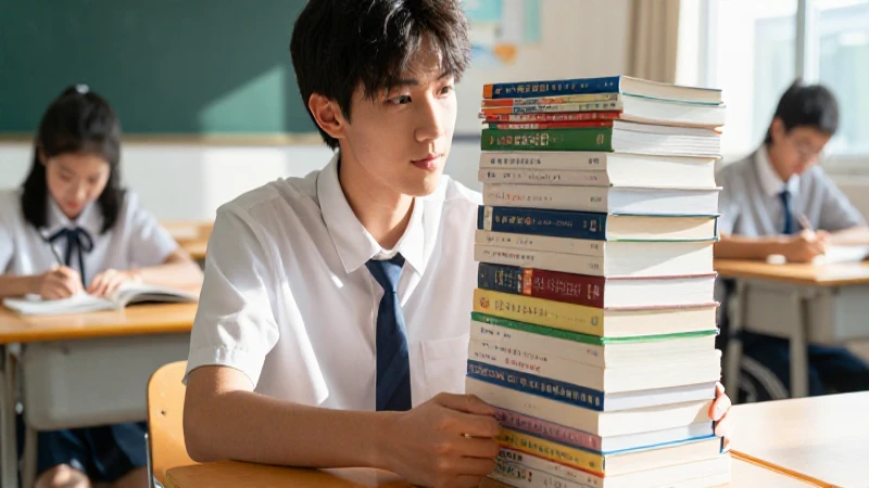 Estudiante motivado estudiando con libros