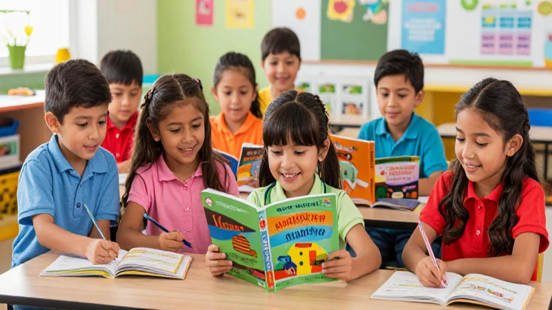 Potencia la educación preescolar con libros de la nueva escuela mexicana 3 Niños mexicanos alegres aprenden en aulas vibrantes