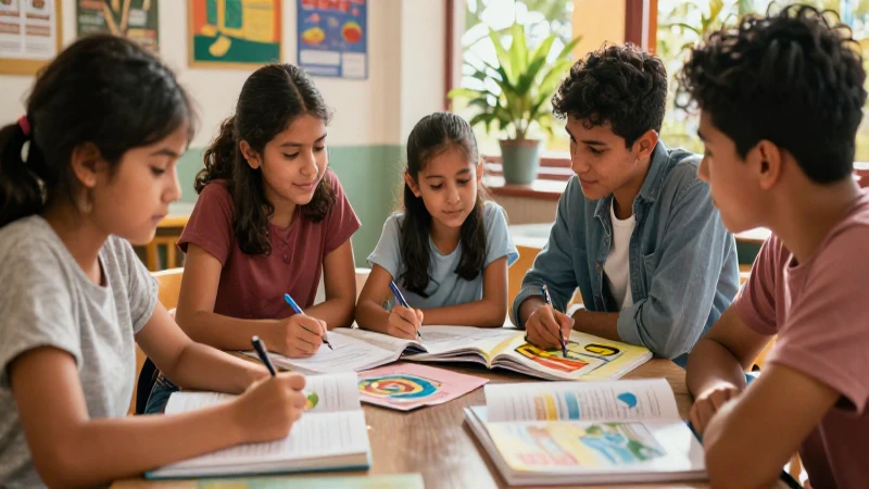 Libro de texto educativo mexicano vibrante para aprendizaje