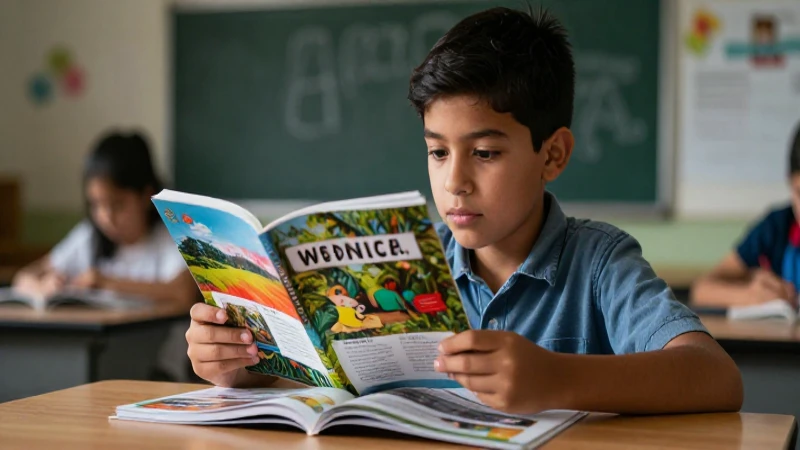 Estudiante concentrado estudiando un libro moderno