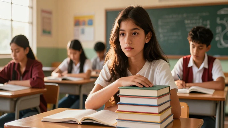 Estudiante concentrado en su éxito académico vibrante
