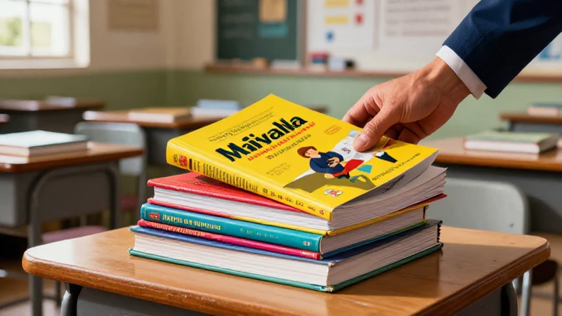Libros coloridos y vibrantes en un aula mexicana