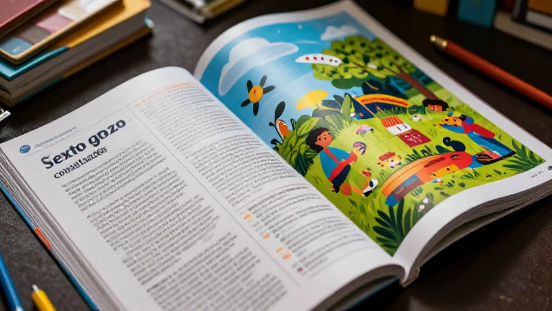 Libros de sexto grado destacados en primer plano