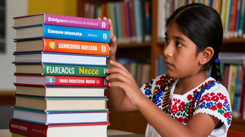 Estudiante mexicano con libros, estilo revista educativa
