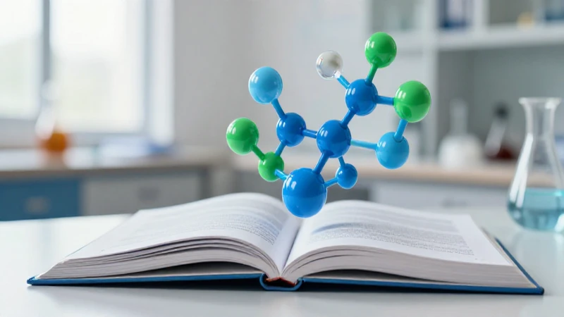 los mejores libros de texto de química para secundaria - Guía experta 3 Libro de química vibrante con moléculas flotantes