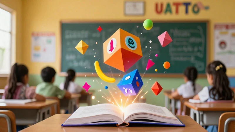 Libro educativo vibrante y dinámico en un aula mexicana