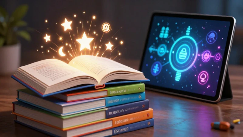 Libros modernos con conocimiento digital