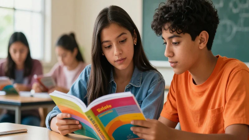 Estudiantes mexicanos colaborando en un entorno educativo