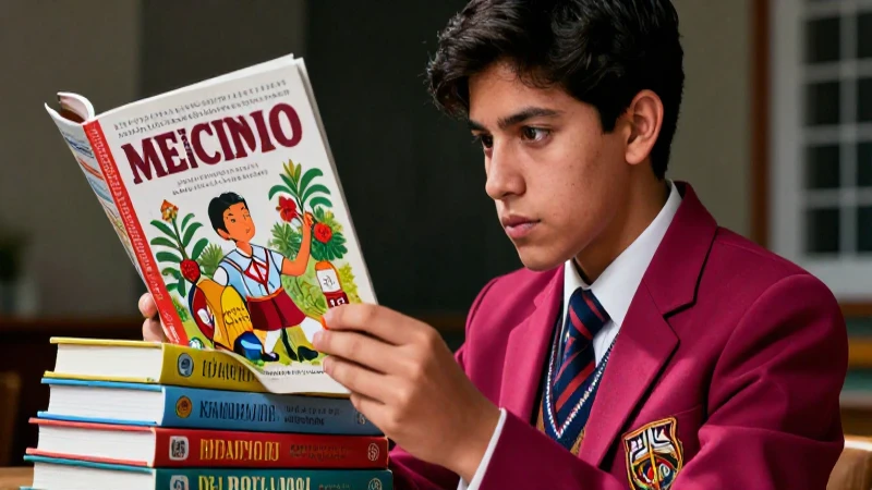 Encuentra los mejores libros SEP en gob.mx y mejora tu educación 5 Estudiante moderno con libros mexicanos, arte premium