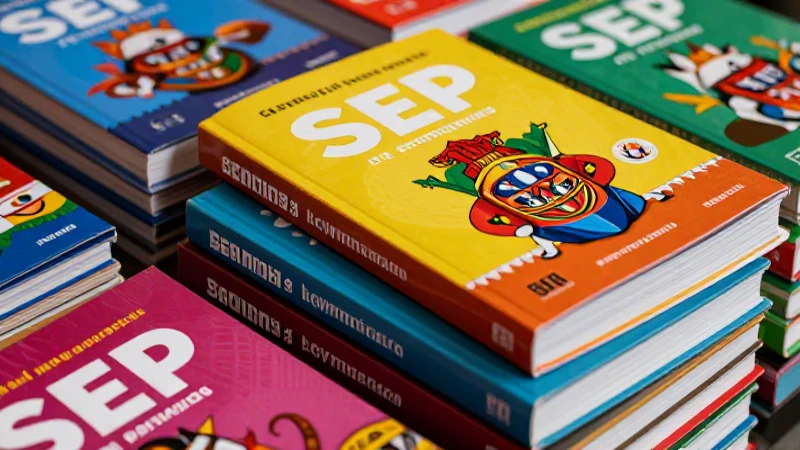 Libros SEP mexicanos con diseño moderno y vibrante