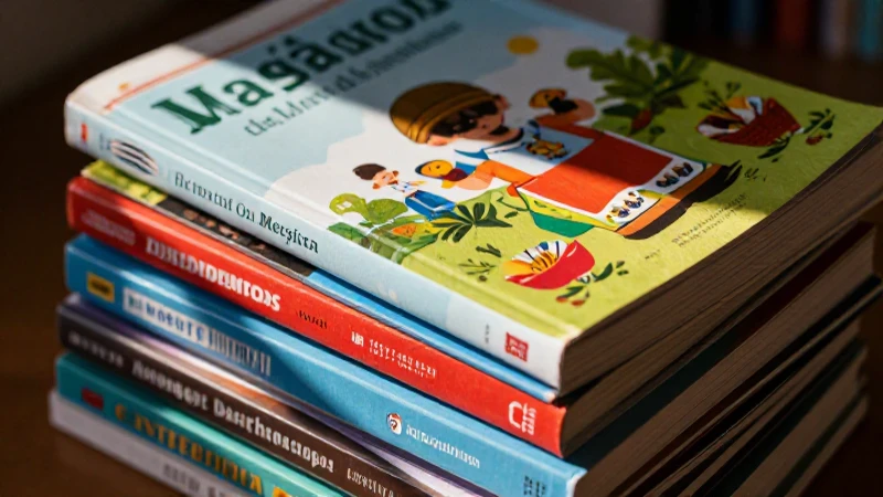 Libros educativos vibrantes con iluminación dramática