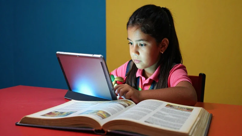 Estudiante mexicano aprende con tecnología y libros