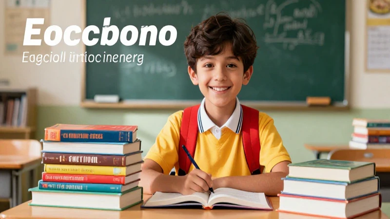 Estudiante sonriente en aula educativa mexicana moderna