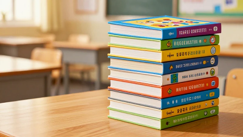 Libros de aprendizaje coloridos en ambiente cálido