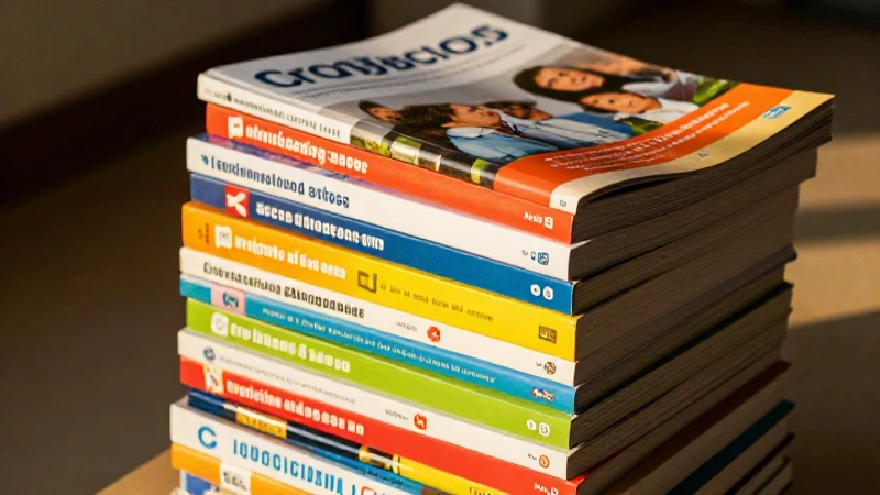 Libros escolares modernos bajo luz dorada