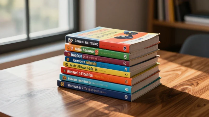 Libros educativos vibrantes sobre mesa de madera