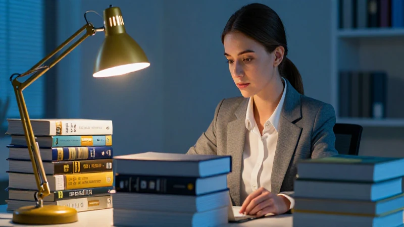 Encuentra los mejores libros de texto vespertina para tu formación 3 Contadora joven y concentrada en su estudio