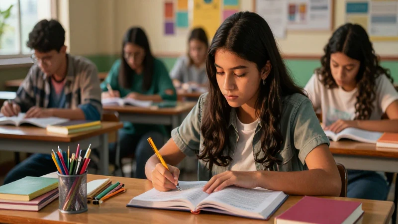 Encuentra los mejores libros de texto vespertina para tu formación 4 Estudiante motivado en México con estética cinematográfica