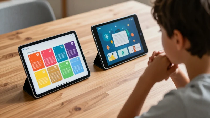 Libros de texto vs tablets: ¿Cuál es la mejor opción? 3 Estudiante aprende con tabletas educativas
