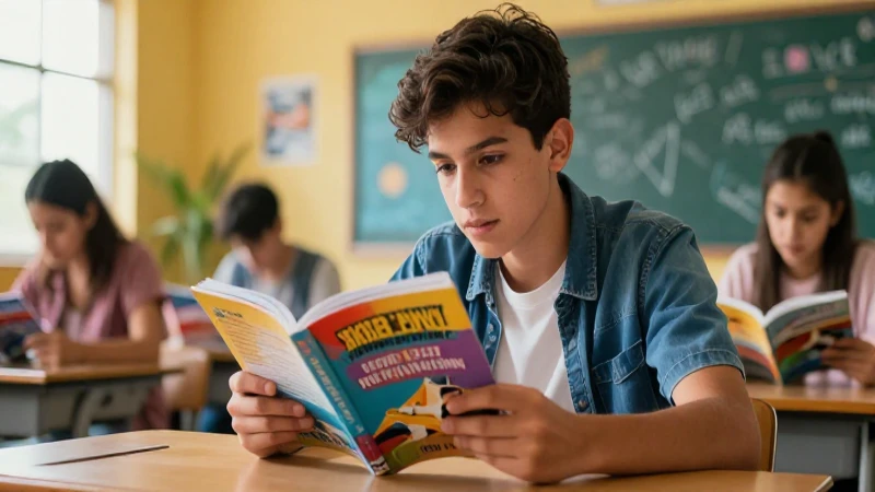 Conoce los beneficios de los libros de texto ¡Maximiza tu aprendizaje ahora! 3 Estudiante mexicano concentrado con libro vibrante