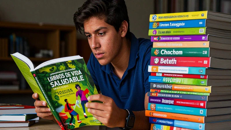Libros de vida saludable en PDF: Guías completas y útiles 3 Estudiante mexicano estudia guías de vida saludable