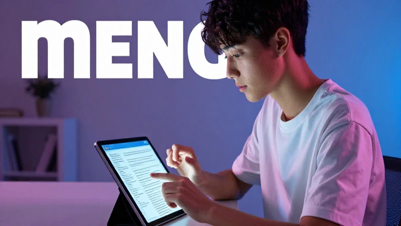 Estudiante estudia académicamente en un entorno moderno y vibrante