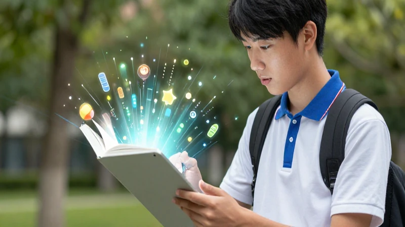 Estudiante moderno estudiando con una tablet