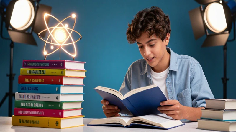 Encuentra los mejores libros escolares para tus estudios 4 Estudiante motivado estudiando ciencia moderna